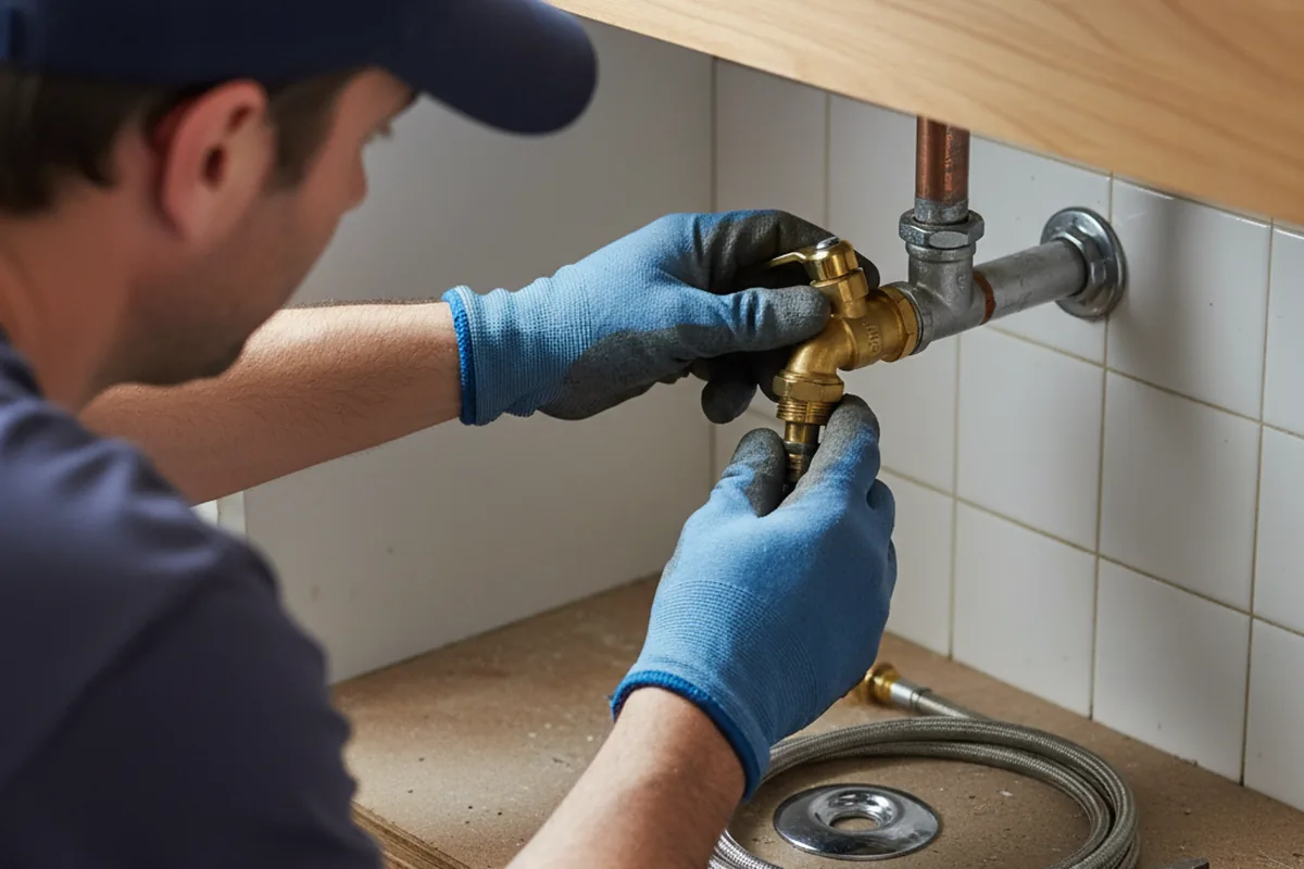 Shutoff valve and fitting work during Faucet and Fixture Repair in Kingston